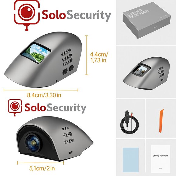 1080P  Solobesafe Dash Cam with Night Vision – Front  Car Camera, 2K Resolution, - Picture 4 of 5